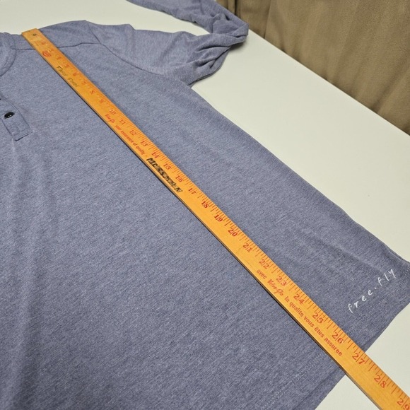 Free Fly Henley Shirt Mens Medium Bamboo Long Sleeve Pullover Performance - Picture 10 of 11